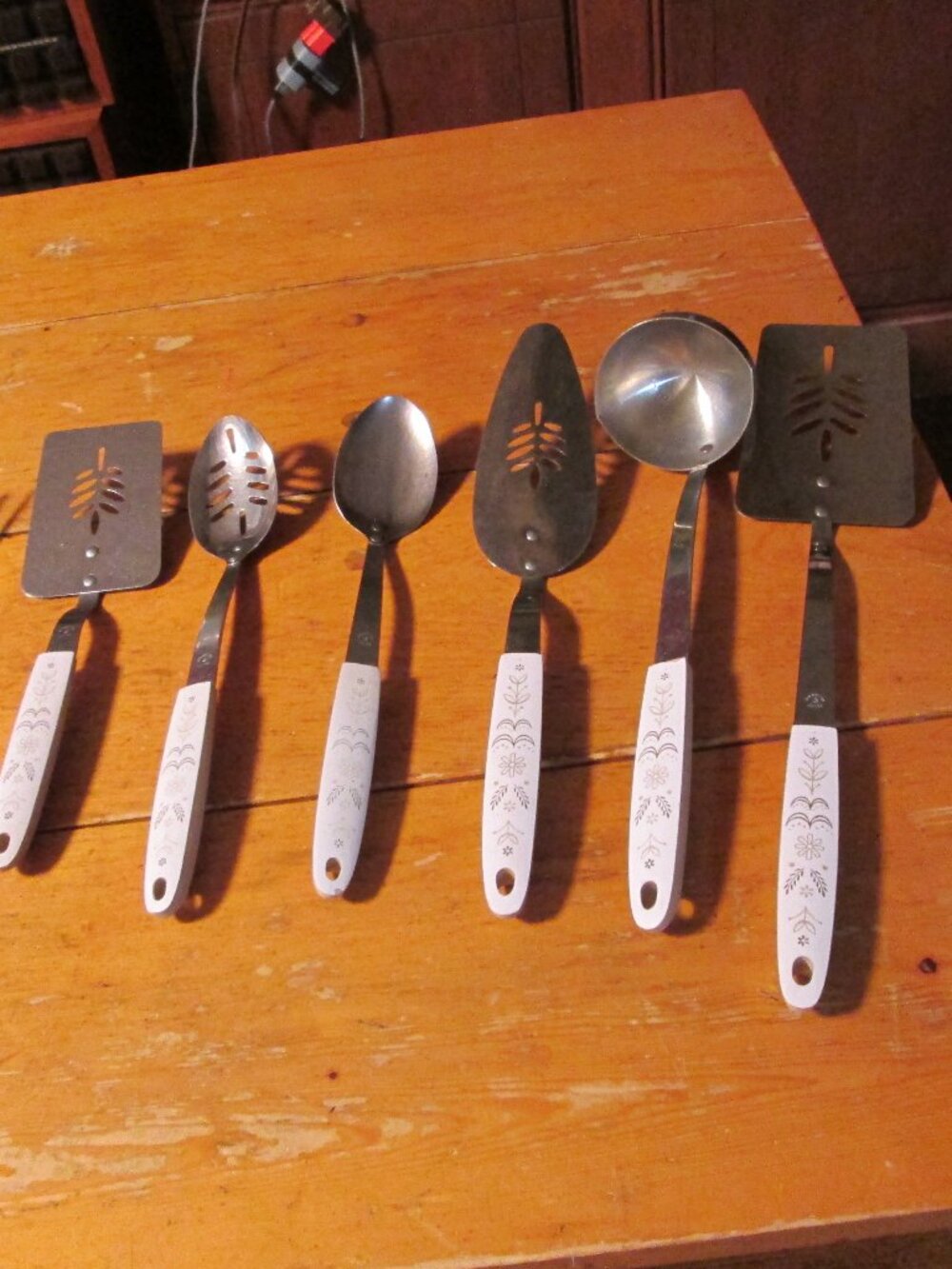 ecko flint vtg harvest utensil set vguc stainless boho